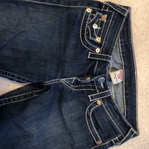 True religion 26 white stitch bootleg barely worn